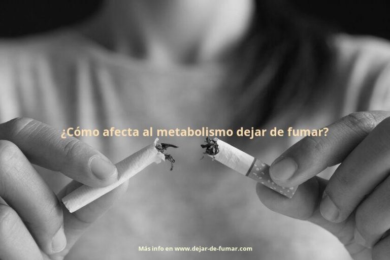 ¿Cómo afecta al metabolismo dejar de fumar?