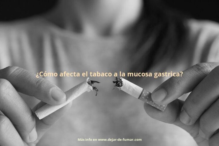 ¿Cómo afecta el tabaco a la mucosa gastrica?