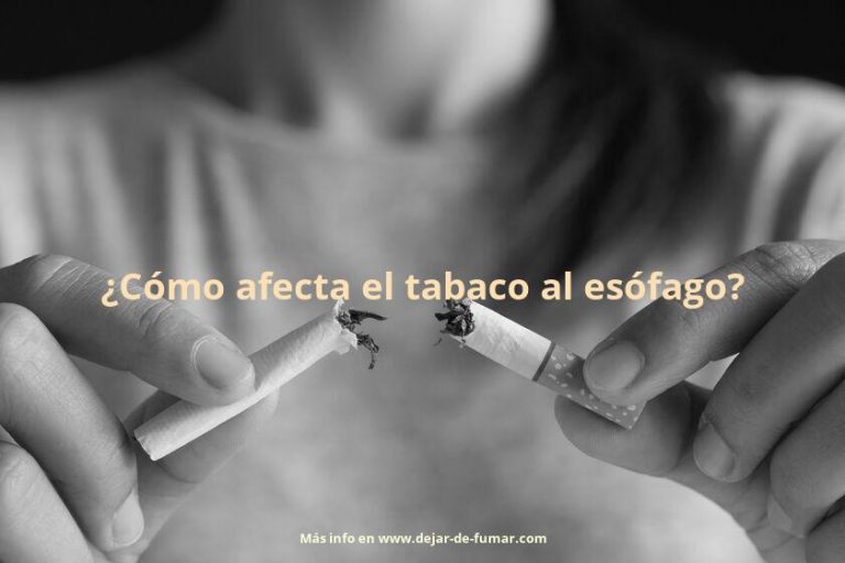 ¿Cómo afecta el tabaco al esófago?