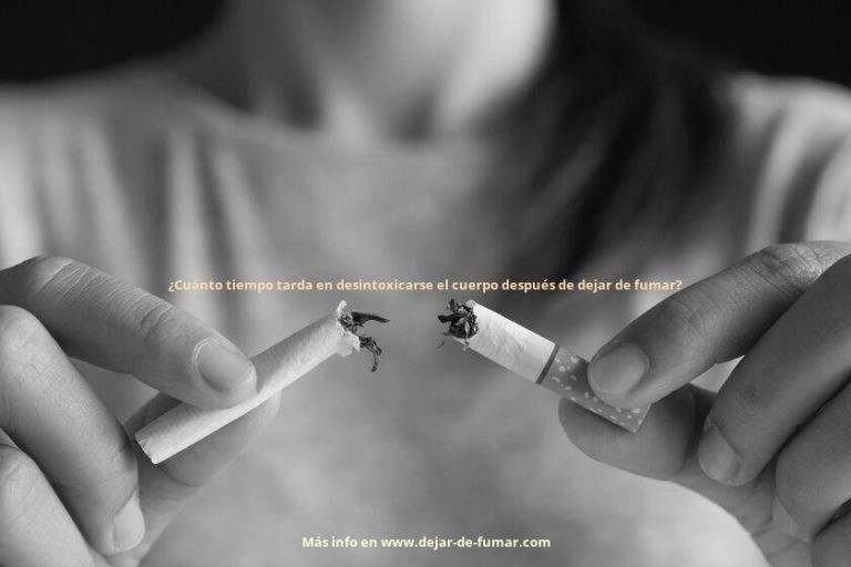 ¿Cuánto tiempo tarda en desintoxicarse el cuerpo después de dejar de fumar?