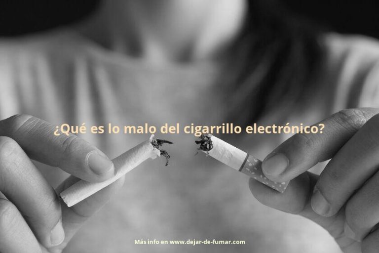 ¿Qué es lo malo del cigarrillo electrónico?